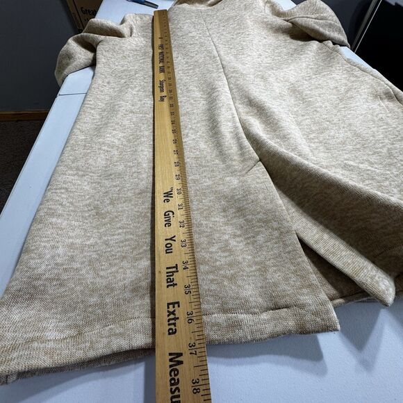 Lands' End Fleece Sweater Blazer Coat Forest Black Herringbone 1X Cozy Core - Picture 10 of 11